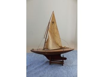 Vintage Wood Sailboat