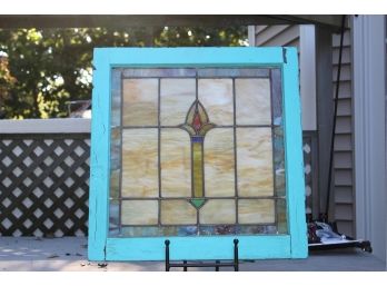 Vintage Stained Glass With Frame