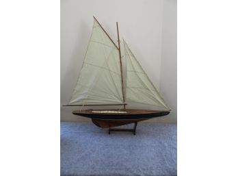 Wooden Display Sailboat