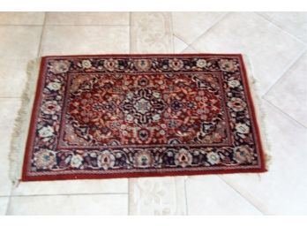 Hand-Knotted  Small Wool Rug 37' X 23'
