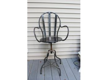 Antique Metal Workshop Chair