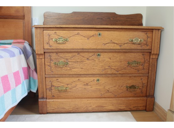 Antique Solid Oak Dresser