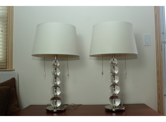 Pair Of Lucite Quality  Lamps