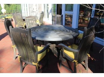 Alexander Rose Teak Outdoor Dining Set    ( Second Of 2 Sets Available In Seperate Lots )