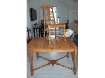 Sturdy Oak Table & Chair
