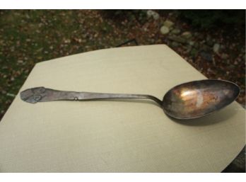 Antique Serving -Stuffing Spoon Large Nickle Silver