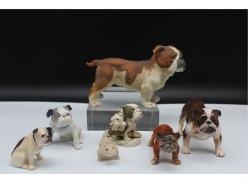 7 Bulldog Figurines