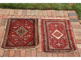 Pair Of Red Wool Rugs - Lot A