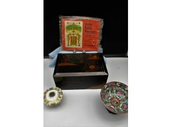 Vintage Asian Hair Receiver, Jewelry Box & More