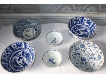 Blue & White Bowls With Asian Flair