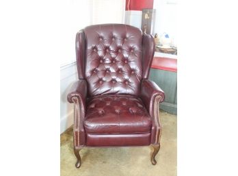 Comfy Oxblood Leather Recliner