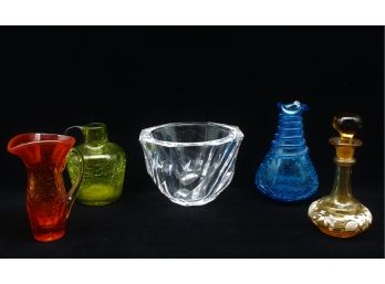 Colored Glass Decorative Pieces