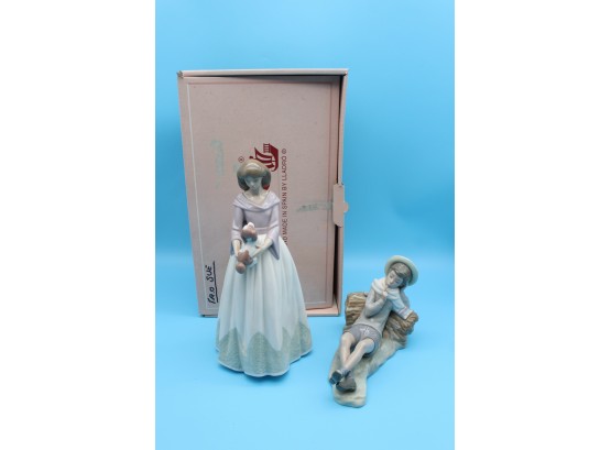 Lladro And Nao Porcelain Statues