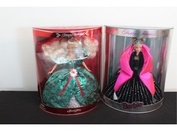 Two Happy Holidays Barbies