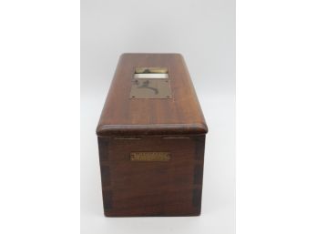 Antique Mahogany Coin Box- London!