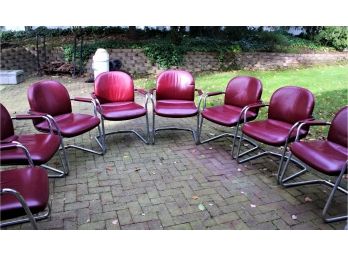 8 Vintage Leather Armchairs
