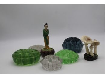 Vintage Art Glass Flower Frogs - Lot C