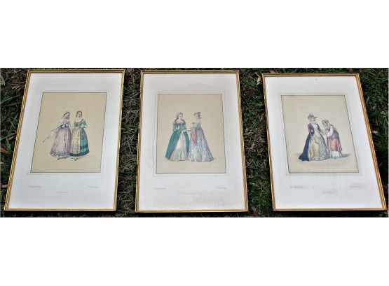 Trio Of French Lithographs 19th C