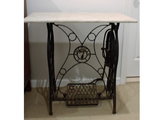 Singer Sewing Machine Iron Base And Marble Top