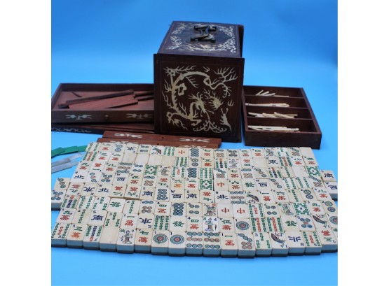 1920s Mahjong Set- Bone