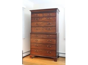 C.1760 ------Chippendale Mahogany Chest On Chest-England ----- 260 Years Ago!!!!