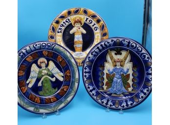 Trio Of Antique Angelic Chargers-denmark -191,1926,1927