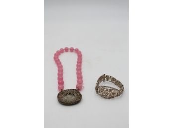 Pretty Filigree Necklace & Bracelet