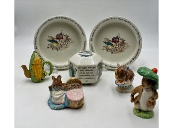 Adorable Children's Porcelain Pieces -Wedgewood, Beatrix Potter, Royal Albert!!