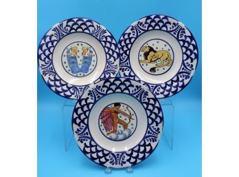 Trio Of Decorative Plates- Copenhagen Denmark- Numbered