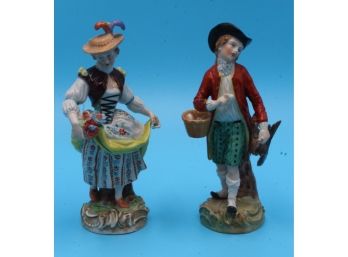 Pair Of Dresden Figurines     Shippable