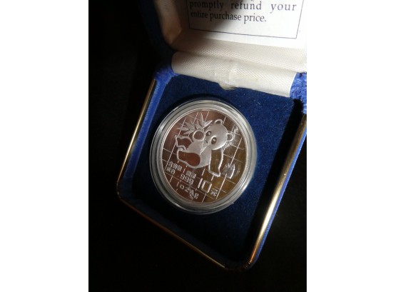 1989 1oz .999 Silver Chinese Panda Proof Bullion Coin