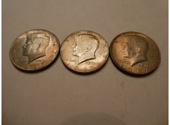 3 - 1967 Kennedy Half Dollar Coins