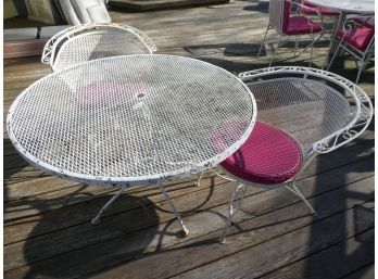 Wrought Iron Round Table And Chairs