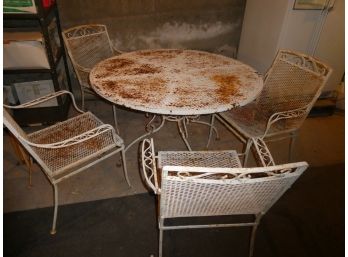 Restoration Project Wrought Iron Table Set