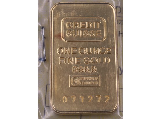 1 Ounce Credit Swiss  Fine Gold Bar