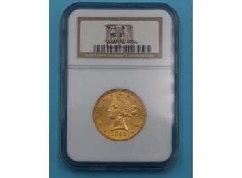 1903 GOLD MS61 $10 Liberty Head Variant