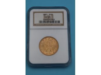 1881 GOLD MS 61 $10 Liberty Head Variant