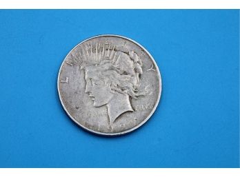 1927 D Mint Mark Silver Peace Dollar