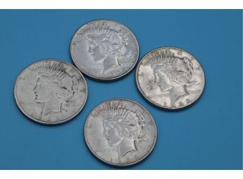 Three 1923 Silver Peace Dollars With S Mint Mark