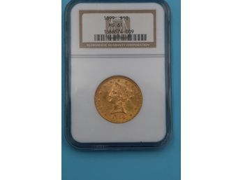 1899 GOLD  MS61 $10 Liberty Head Variant