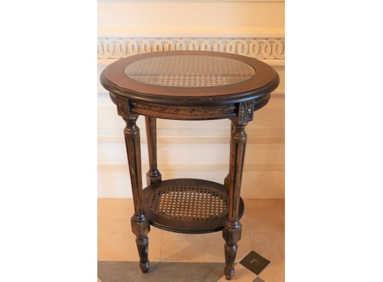 2-tier Occasional Table With Caning