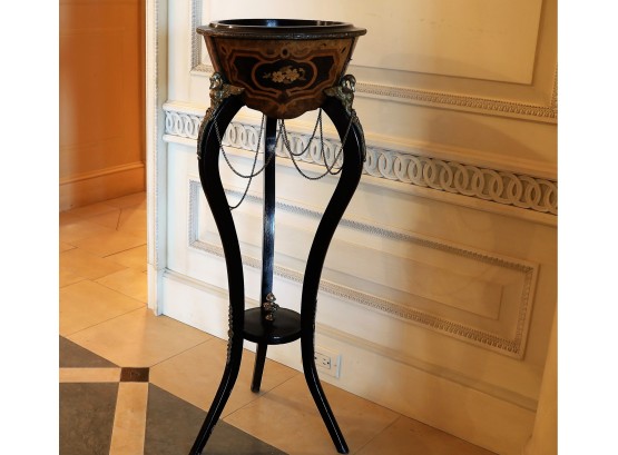 Finely Inlaid Plant Stand