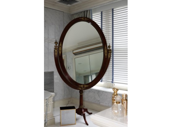 Large Antique Empire Style Cheval Mirror