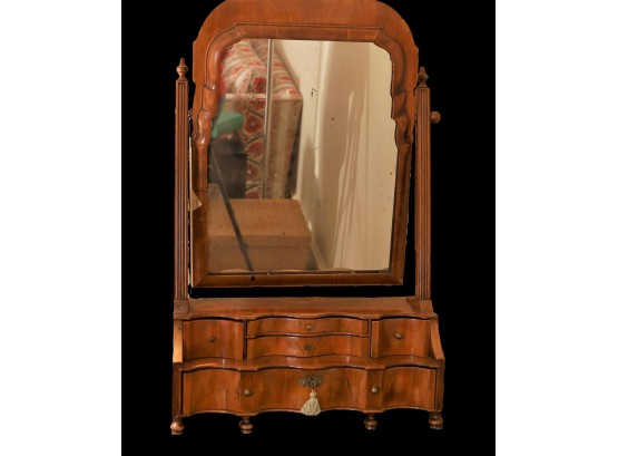 Antique Queen Anne Walnut Dressing Mirror