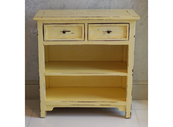 Distressed Yellow Cabinet