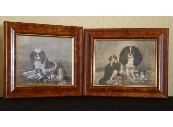 Pair Of Framed Dog Art - Shippable