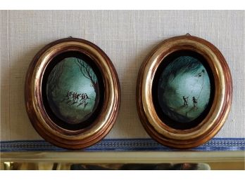 Exquisite Pair Of Oval Miniatures - Shippable
