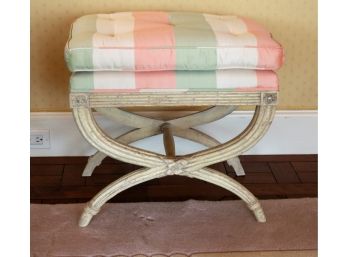 Neoclassical Style Curole Stool #1