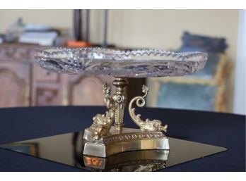 Crystal & Brass Compote - Shippable