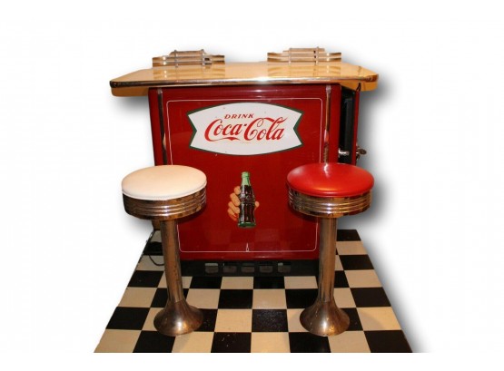 Vintage Coca Cola Bar / Lunch Counter From An Original Coca Cola Cooler